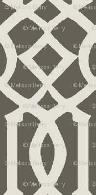 Imperial Trellis-Taupe-Large