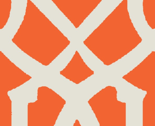 Imperial Trellis-Orange-Large