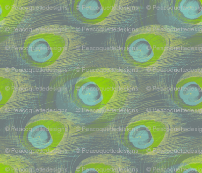 Flights Of Fancy Peacock Feathers (No Gradients - 4 Color Palette Restricted)