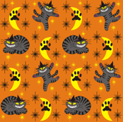 Magical Mr. Midnight in Charcoal & Pumpkin