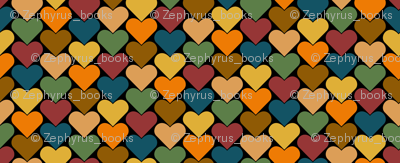Multi-Colored Hearts - Orange, Blue, Green, Yellow, Brown, Pink, Purple