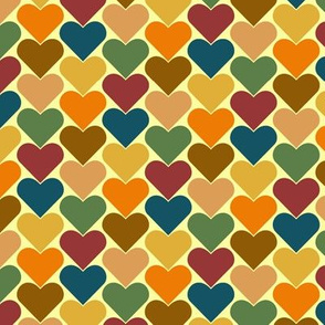 Multi-Colored Hearts - Orange, Blue, Brown, Green, Pink, Purple, Yellow