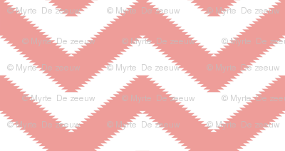 zigzag soft coral Chevron