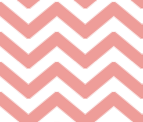 zigzag soft coral Chevron fabric by mirthquake on Spoonflower - custom fabric