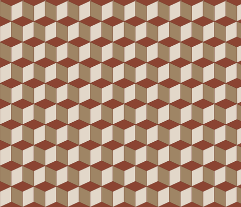 Colorful Tessellated Squares - Brown fabric by zephyrus_books on Spoonflower - custom fabric