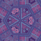 Owl Eyes Cheater Quilt in Plum © Gingezel™ 2012