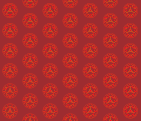 Geranium Red Esher Disks © Gingezel™ 2012 fabric by gingezel on Spoonflower - custom fabric