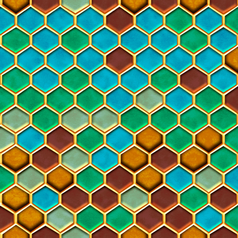 Honeycomb Candy fabric by jadegordon on Spoonflower - custom fabric