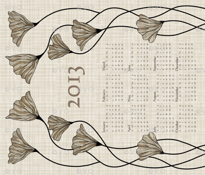 2013 Neutral Linen Calendar