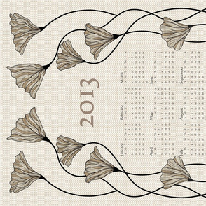 2013 Neutral Linen Calendar