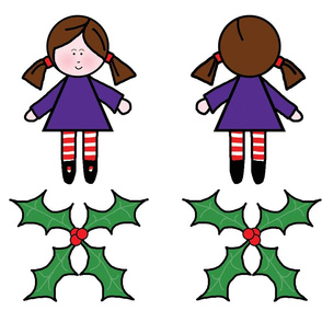 Fairy Doll with Holly Wings