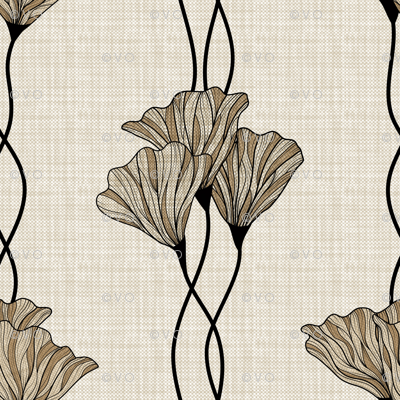 Neutral floral stripe