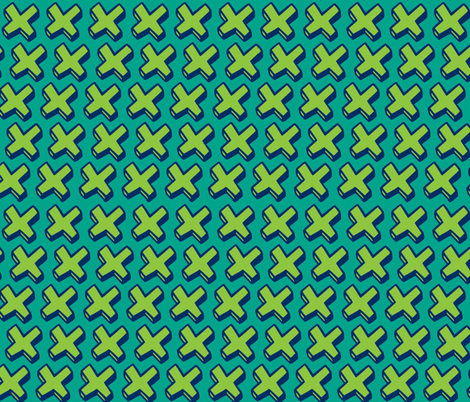 green crosses fabric by jenr8 on Spoonflower - custom fabric