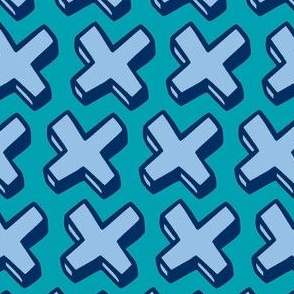 blue crosses