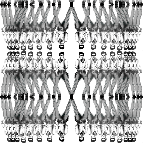 So Many Dead Elvises fabric by boneyfied on Spoonflower - custom fabric