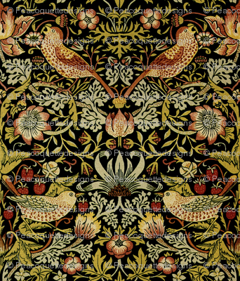 William Morris ~ Strawberry Thief ~ Intense