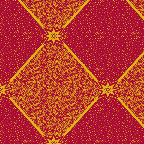 Circus Wagon Xmas: Harlequin Star fabric by tallulahdahling on Spoonflower - custom fabric