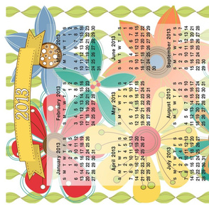 2013 Calendar Inspired Tea Towel