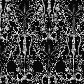 Lady Mary's Bedroom ~ Black & White