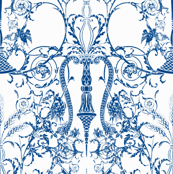 Lady Mary's Bedroom ~ White & Blue