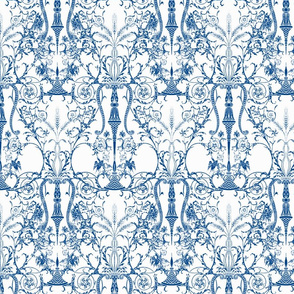 Lady Mary's Bedroom ~ White & Blue