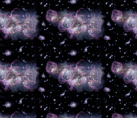 Purpla Galaxy Nebula Burst fabric by carlyjcais on Spoonflower - custom fabric