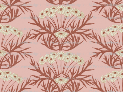 Art Nouveau Daisies ~ Pink