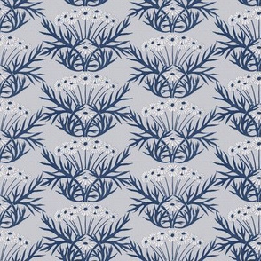 Art Nouveau Daisies ~ Blue