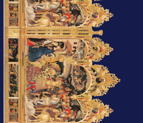 The Nativity Scene Border Print fabric by peacoquettedesigns on Spoonflower - custom fabric