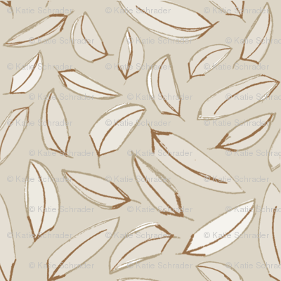 Wind Blown Leaves Tan