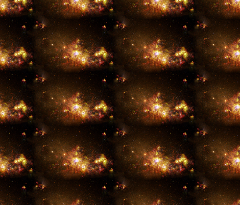 Orange and Red Galaxy fabric by carlyjcais on Spoonflower - custom fabric