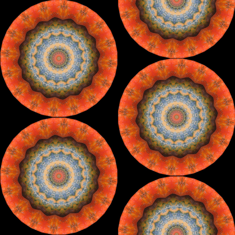 Pumpkin Pie Flowers 10 fabric by dovetail_designs on Spoonflower - custom fabric