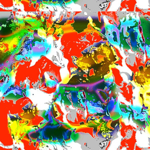 garden flowers abstract red