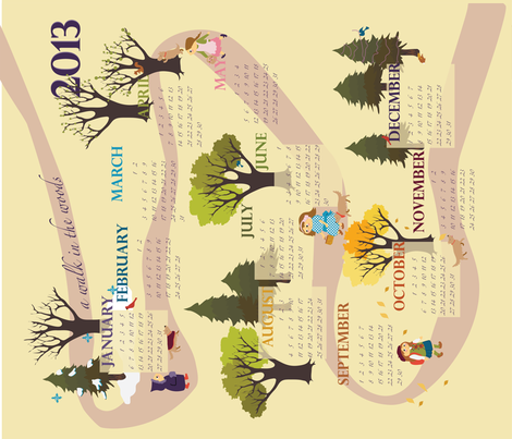 2013 A Walk in the Woods fabric by violet's_pet_spider on Spoonflower - custom fabric