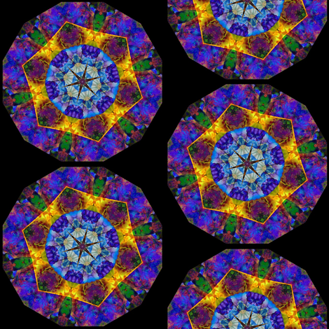 Pumpkin and Flower Mandala 1 fabric by dovetail_designs on Spoonflower - custom fabric