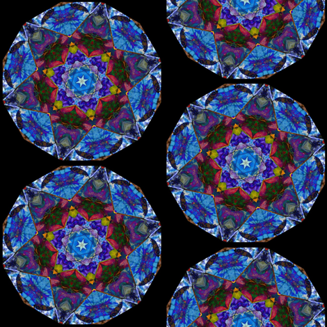 Pumpkin and Flower Mandala 3 fabric by dovetail_designs on Spoonflower - custom fabric