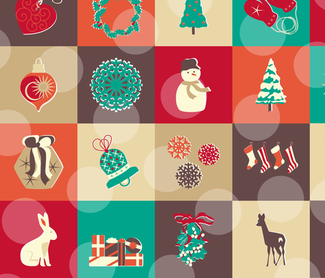 5" squares North Christmas fabric by mariao on Spoonflower - custom fabric