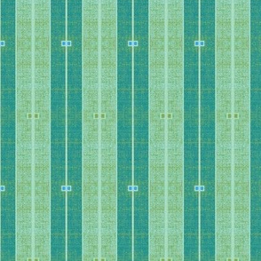 Ode to Deco -  stone washed blues with green highlights