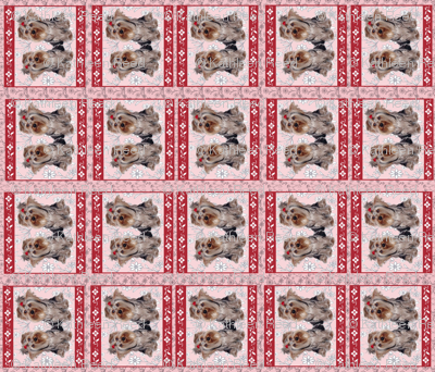 Yorkshire terrier cheater crib quilt