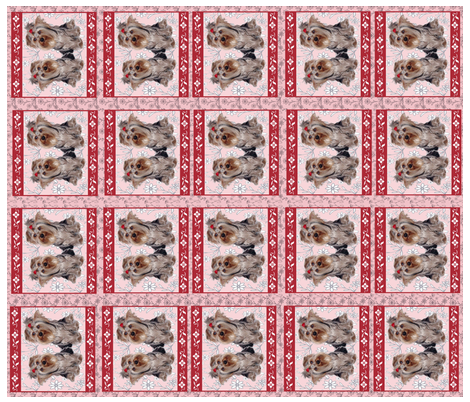Yorkshire terrier cheater crib quilt fabric by dogdaze_ on Spoonflower - custom fabric