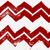 Chevron - Hand-carved stamps - Red/White