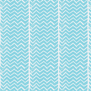 Chevron - Hand Carved Stamp - Sky
