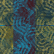 Menorah Plaid in Navy and Olive Gold