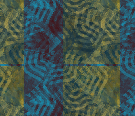 Menorah Plaid in Navy and Olive Gold
