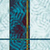 White and Blue Menorah Plaid