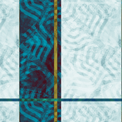 White and Blue Menorah Plaid