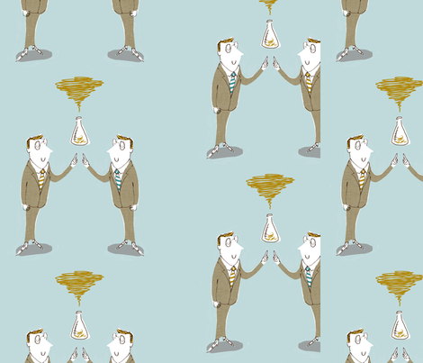 Mr. Hemley and Mr. Hemley teach Science fabric by mummysam on Spoonflower - custom fabric