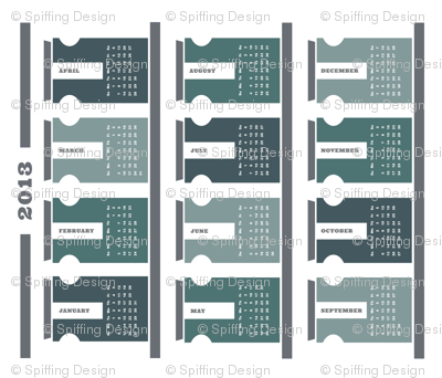 2013 Tea Towel Calendar - Spice Rack