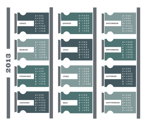 2013 Tea Towel Calendar - Spice Rack fabric by spiffing_design on Spoonflower - custom fabric