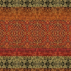 Antique Tapestry Reds with Taupe and Green